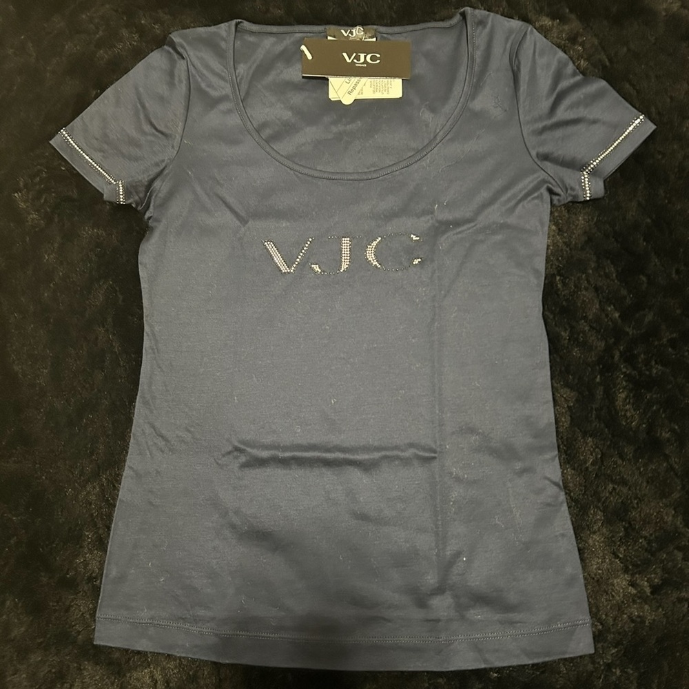 Versace Women’s Navy Blue T-Shirt